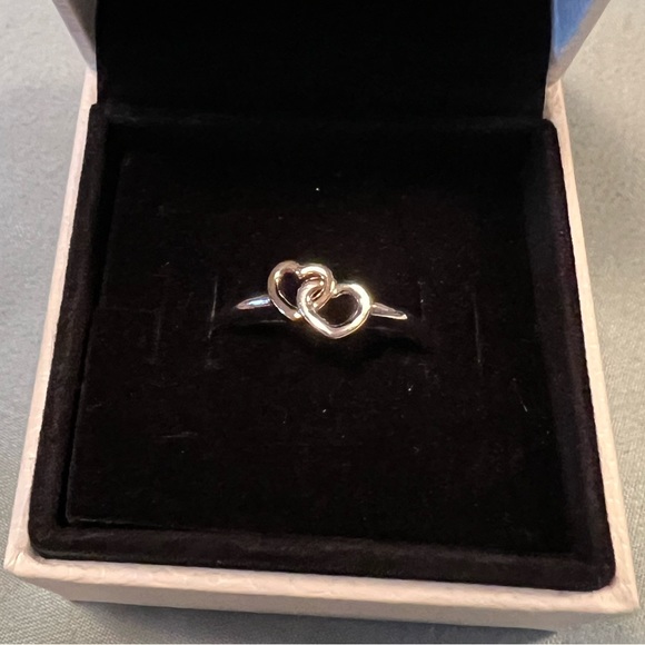 Pandora Interlinked Hearts with 14k gold - Picture 4 of 6